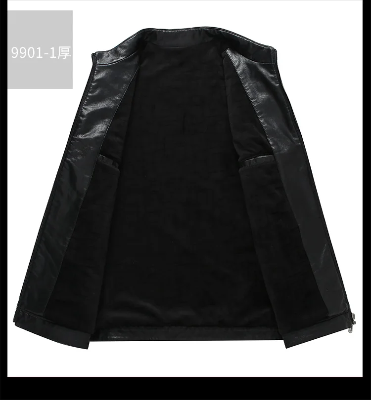 Men Clothing Sheepskin Coat Stand Collar Jackens Plus Velvet Thickening Sheep Leather Jacket Dad Jacket Autumn And Winter New