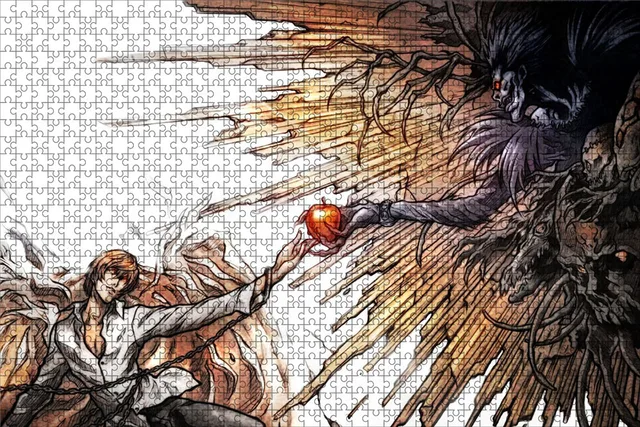 500 Piece Japanese Anime Death Note Puzzles Wooden Yagami Light Puzzles For Adults Children Educational Toys Gifts 4