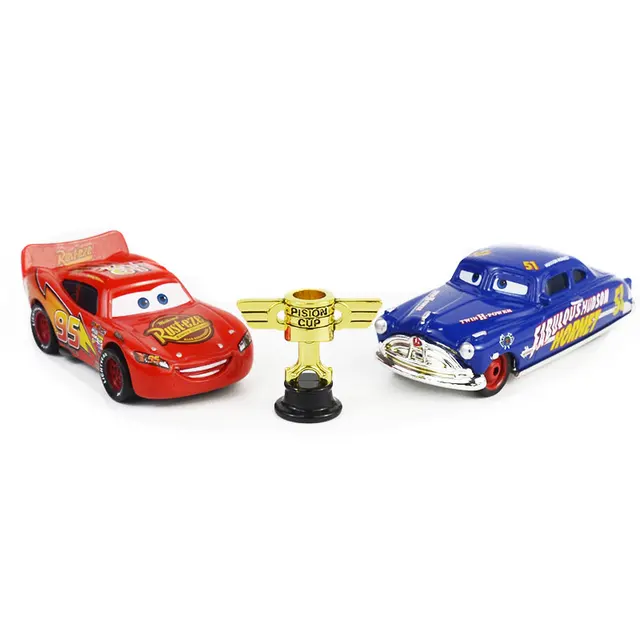 3.5x1.7x3cm Disney Pixar Cars Lightning McQueen PISTON CUP Gold Championship Trophy Alloy Toy Model Christmas Gift for Children 2