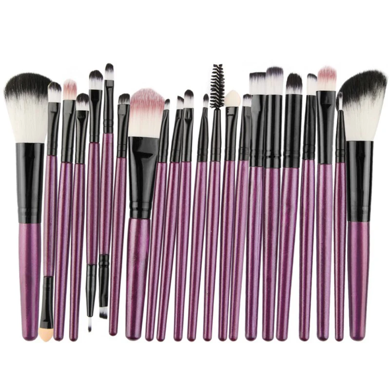 22 pcs ZBA 15/22 шт Профессиональные кисти для макияжа Набор с деревянными ручками подводка для глаз, бровей, тени для век порошок Smudge Кисть для макияжа лица - Handle Color: 22 pcs ZBA