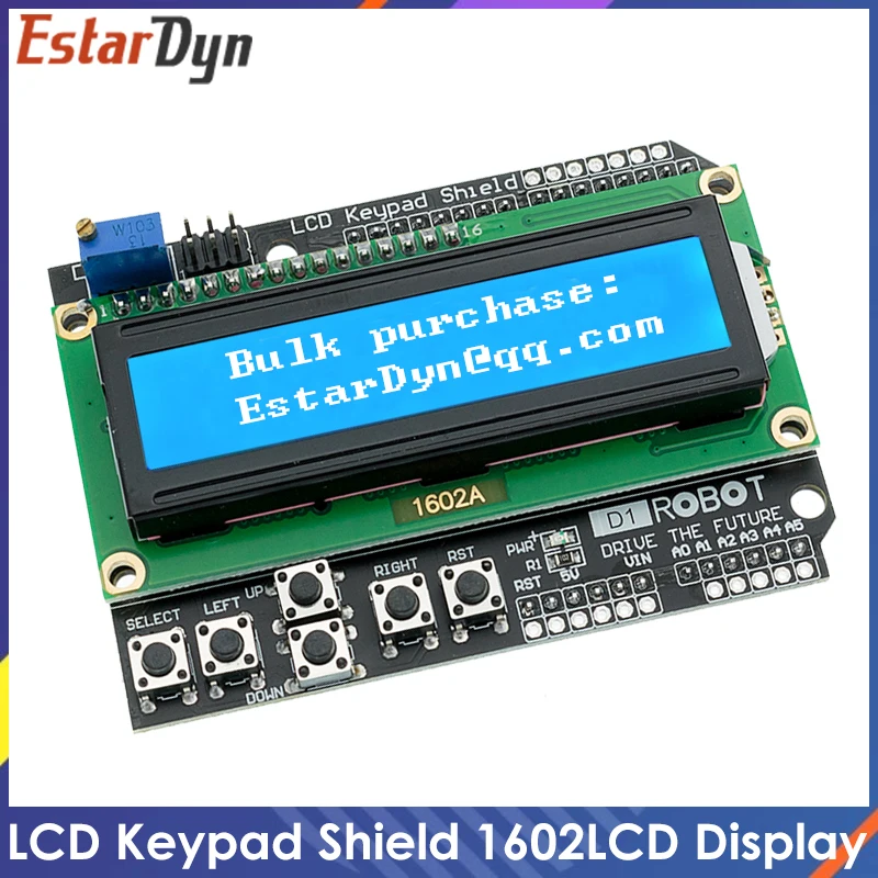 1602 LCD Board Keypad Shield Yellow Backlight For Arduino Expansion Board 