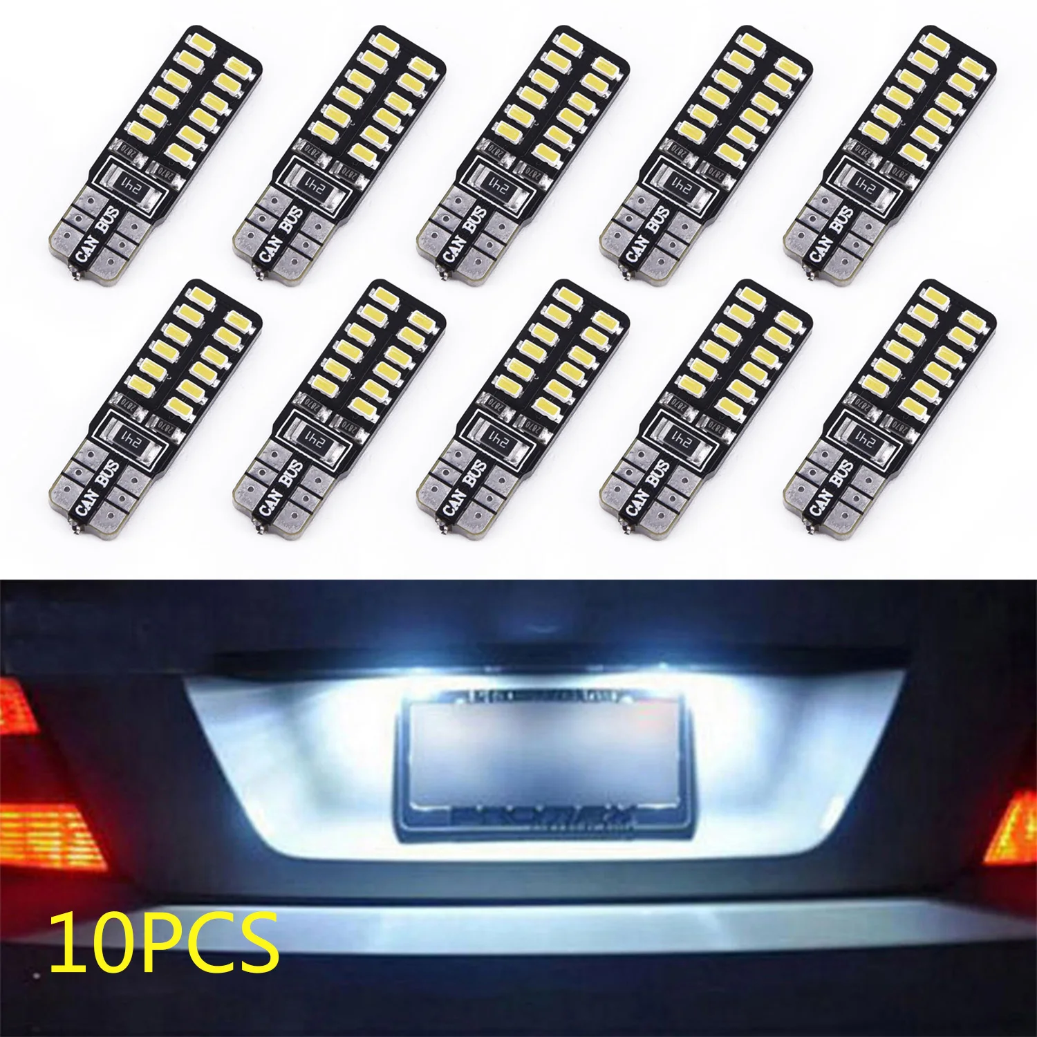 

T10-3014-24SMD LED Canbus Error Free Car License Plate Lights LED Type 3014