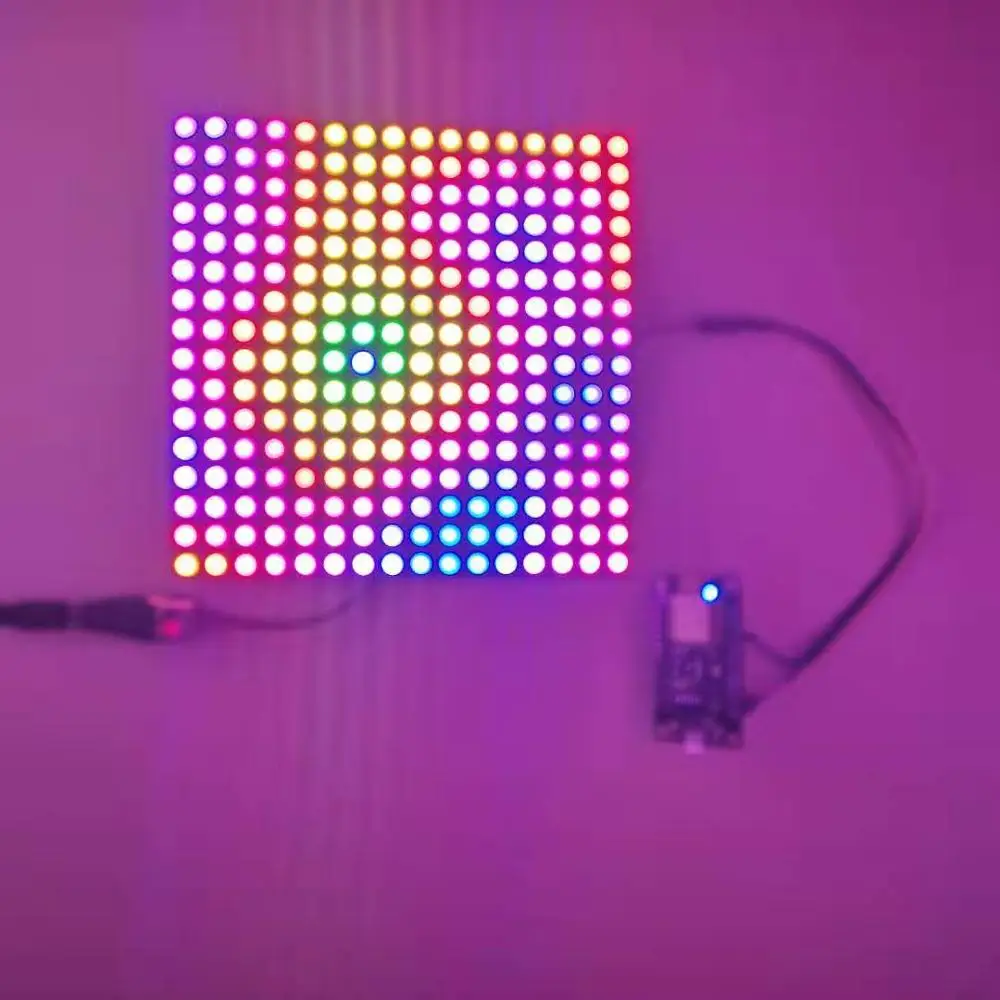 DIY GyverLamp kit 16x16 Matrix WS2812B 5V RGB 5050SMD цифровая Гибкая панель 8x32 256 пикселей гибкая