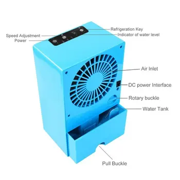 

Multifunctional Table Desk Air Conditioner Humidifier Small Home Office Bladeless Fan Quiet Personal Moisturizing Air Cooler