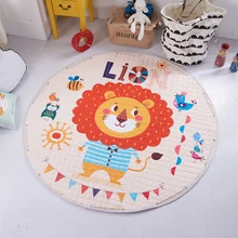 Многофункциональный игровой коврик с рисунком льва/единорога, сумка для хранения игрушек, коврик для ползания, ковер для детей, скандинавский стиль, декор для комнаты