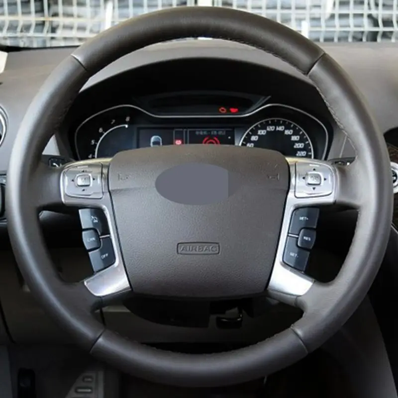 Чехол рулевого колеса автомобиля для Ford S Max 2008 Mondeo Mk4 2007 2012 черная замша ручной