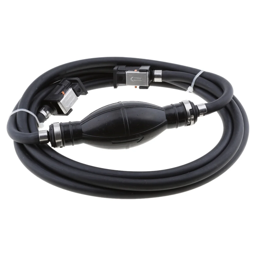 Fuel Line Assembly 1/4 inch 6mm Hose with Connector and Primer Bulb for Yamaha Outboard Motor 10FT/3 Meter Long Rubber
