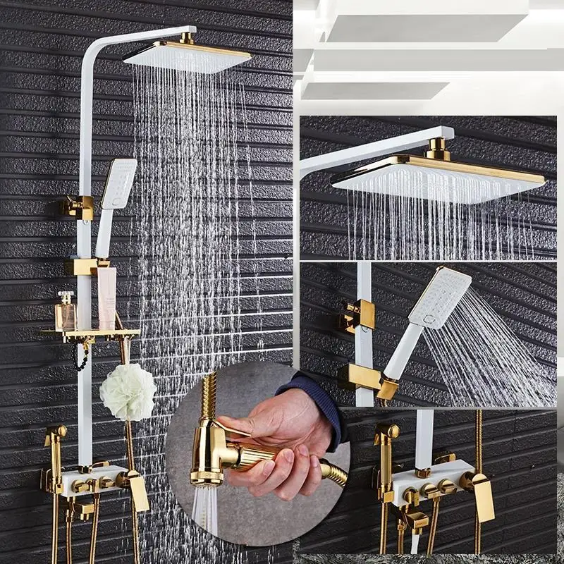 Набор для ванной комнаты Regadera Colonne De panel Regendouche Preto Dusche Ducha Douche Do Banheiro Chuveiro душевой набор