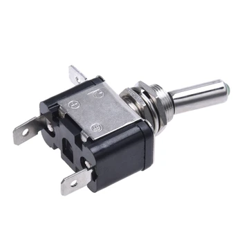 

Green LED Metal 12V Car Gearshift Toggle Switch Black