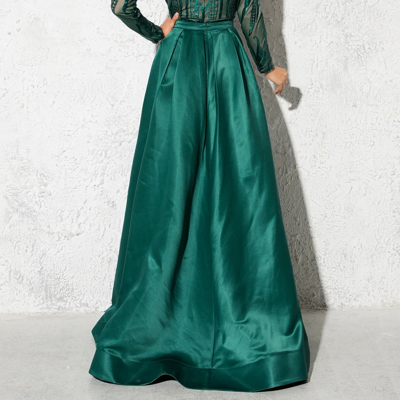 Бургундия Зеленый Черный юбка бальное платье молния сзади