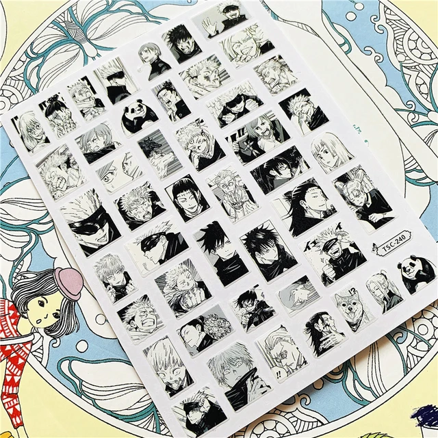 TSC-293 TSC-287 Japanese cartoon anime clown character 3D Back glue Nail Art Stickers Decals Sliders Nail ornament decoration TSC-240