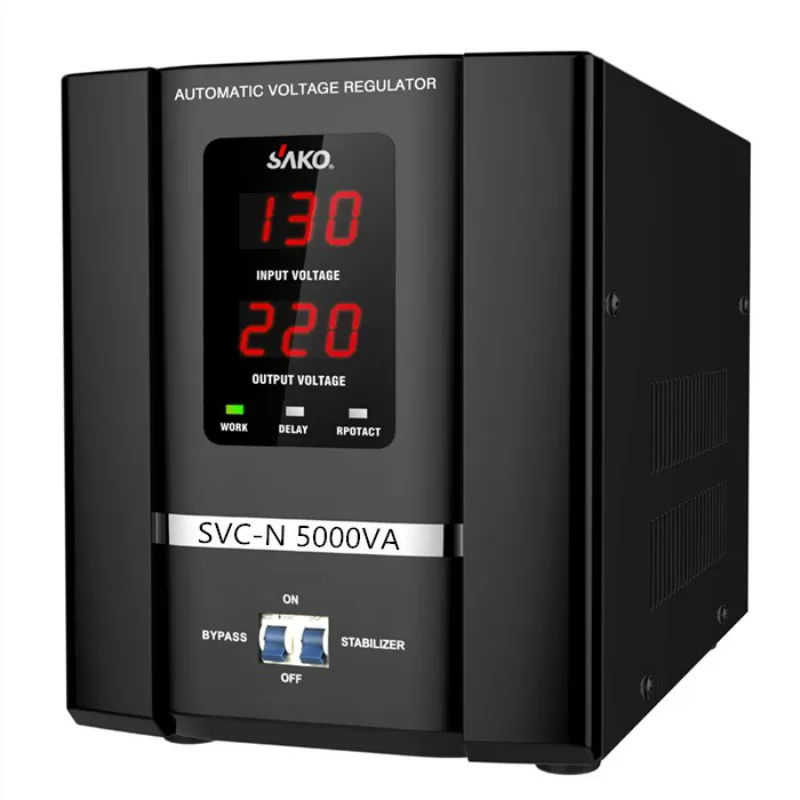 

SVC-N-5000W automatic voltage regulator stabilizer single phase 220vac servo motor AVR for voltage regulator