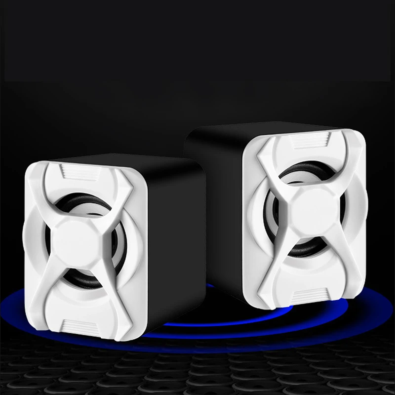 White Динамик ноутбука с двухчастотным каналом и интерфейсом питания USB для настольного ПК/ноутбука/мобильного телефона - Цвет: White