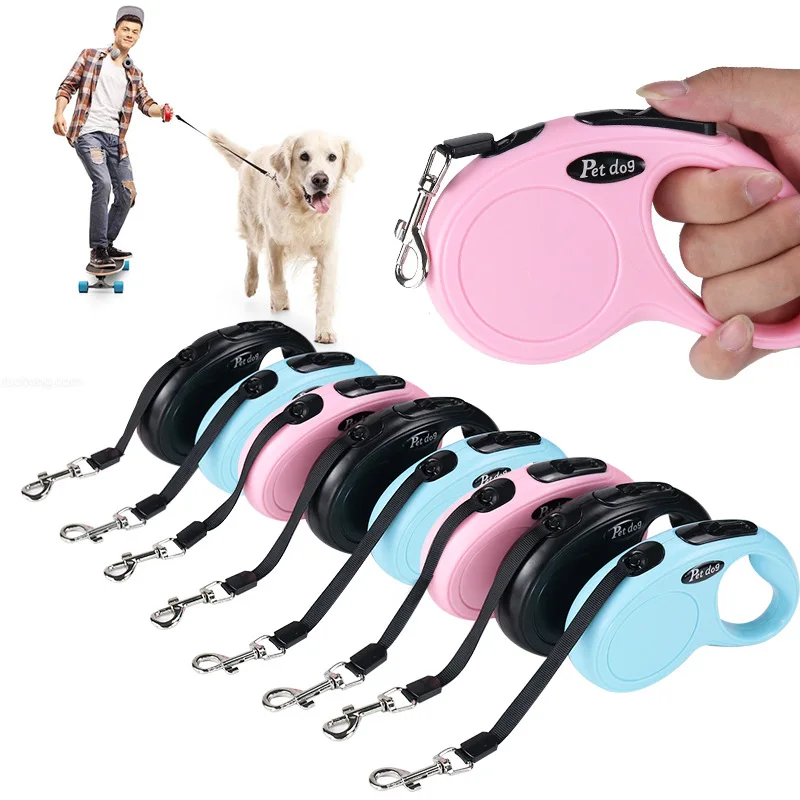 Tasa de descuento Correa ajustable para perros medianos y pequeños, Correa automática Flexible de tracción para perros de compañía y gatos, herramienta para cachorros, 3M/5M 7WJoRKXMBd0