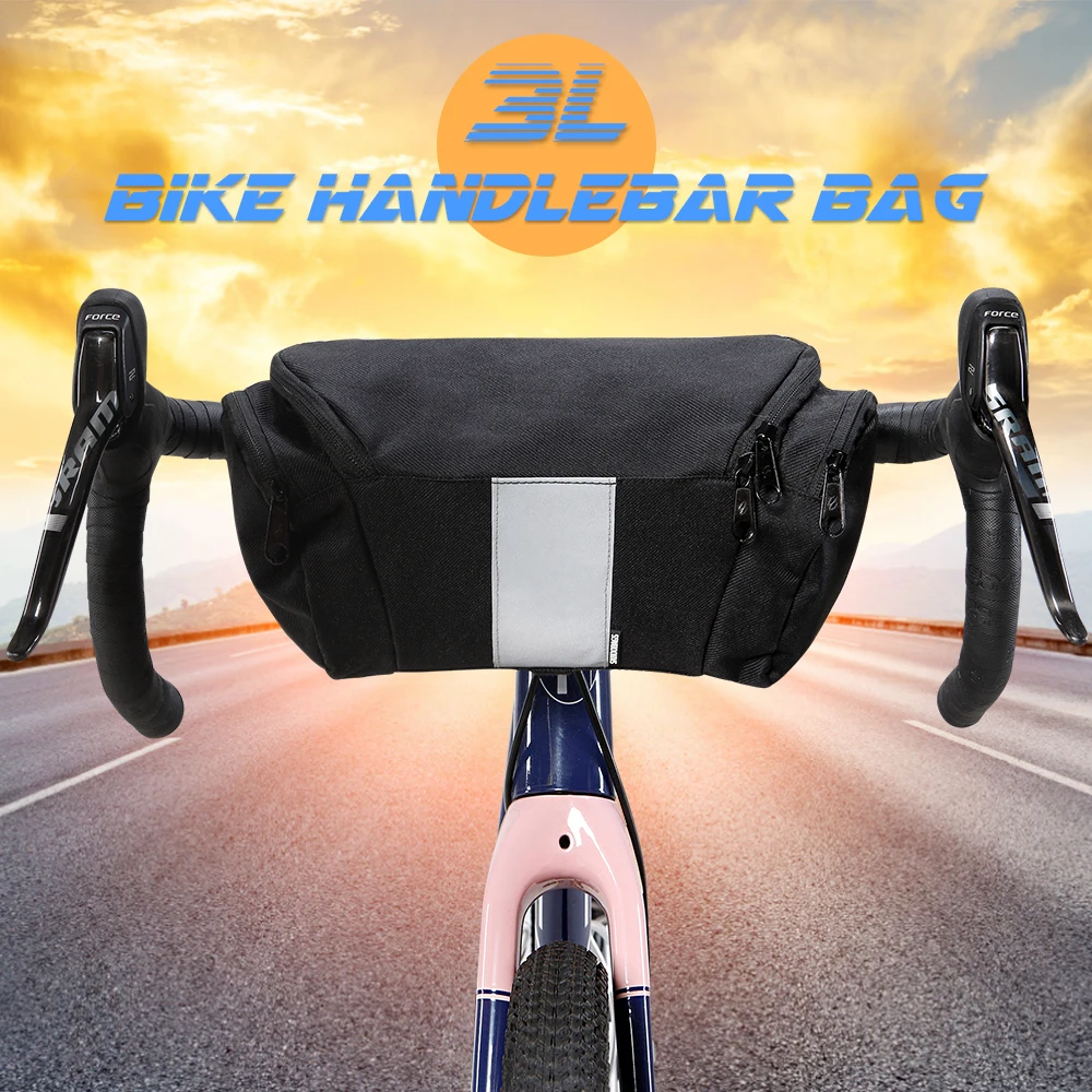 

3L Waterproof Bicycle Handlebar Bag Front Basket Bag Cycling Front Frame Pannier for MTB Mountain Road Bike Bicycle Accessories