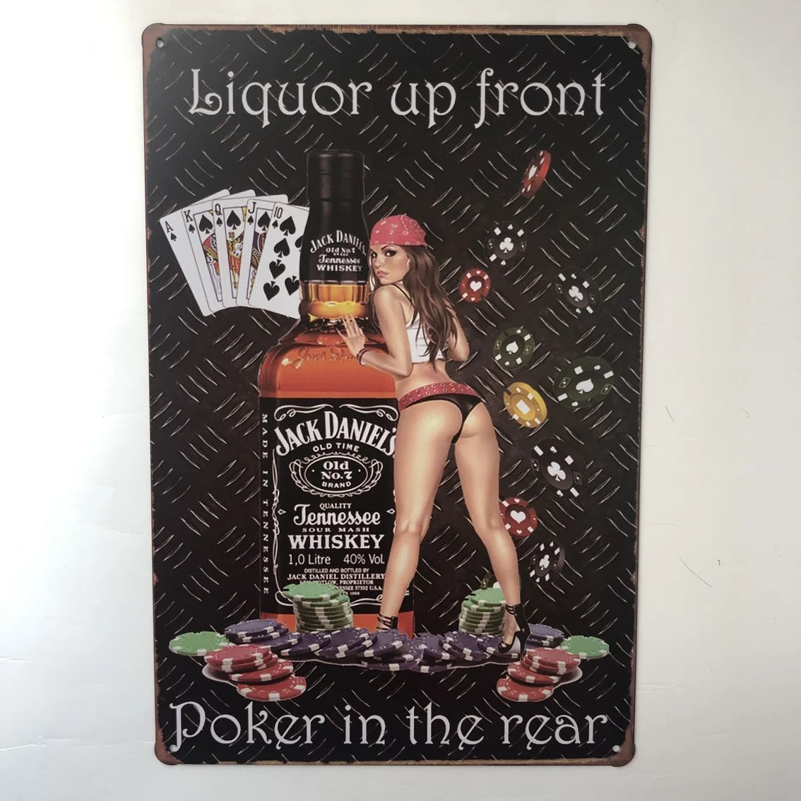 [Luckyaboy] винтажная пивная табличка, металлическая жестяная вывеска, декоративная пластина для бара, паба, дома, Джек, виски, ретро, вино, Orval Ricard, плакат AL039