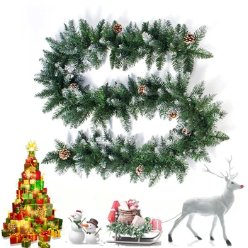 

With Pine Cones Ornament Rattan Decor Xmas Home decoration Accessories Christmas