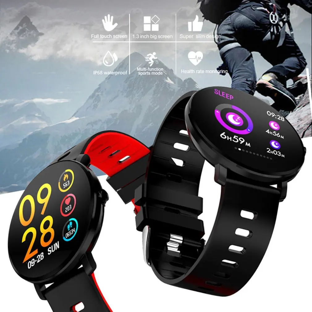 K9 Colorful Screen Smart Bracelet Sport Fitness Watch Pedometer Calorie Counter Heart Rate Monitor Portable
