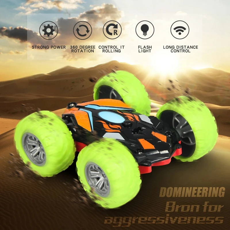 FBIL-Stunt Car детская игрушка двусторонний самосвал внедорожная модель автомобиля с дистанционным управлением перезаряжаемый альпинистский автомобиль