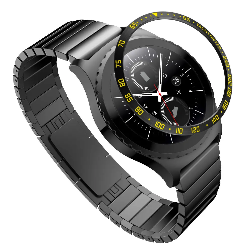 E-Black yellow Для samsung gear S2 SM-R732 классический SM-R720 Sport Galaxy 42 мм, драгоценный камень кольцо Стиль Чехол клеющаяся крышка защита Ringke ободок - Цвет ремешка: E-Black yellow