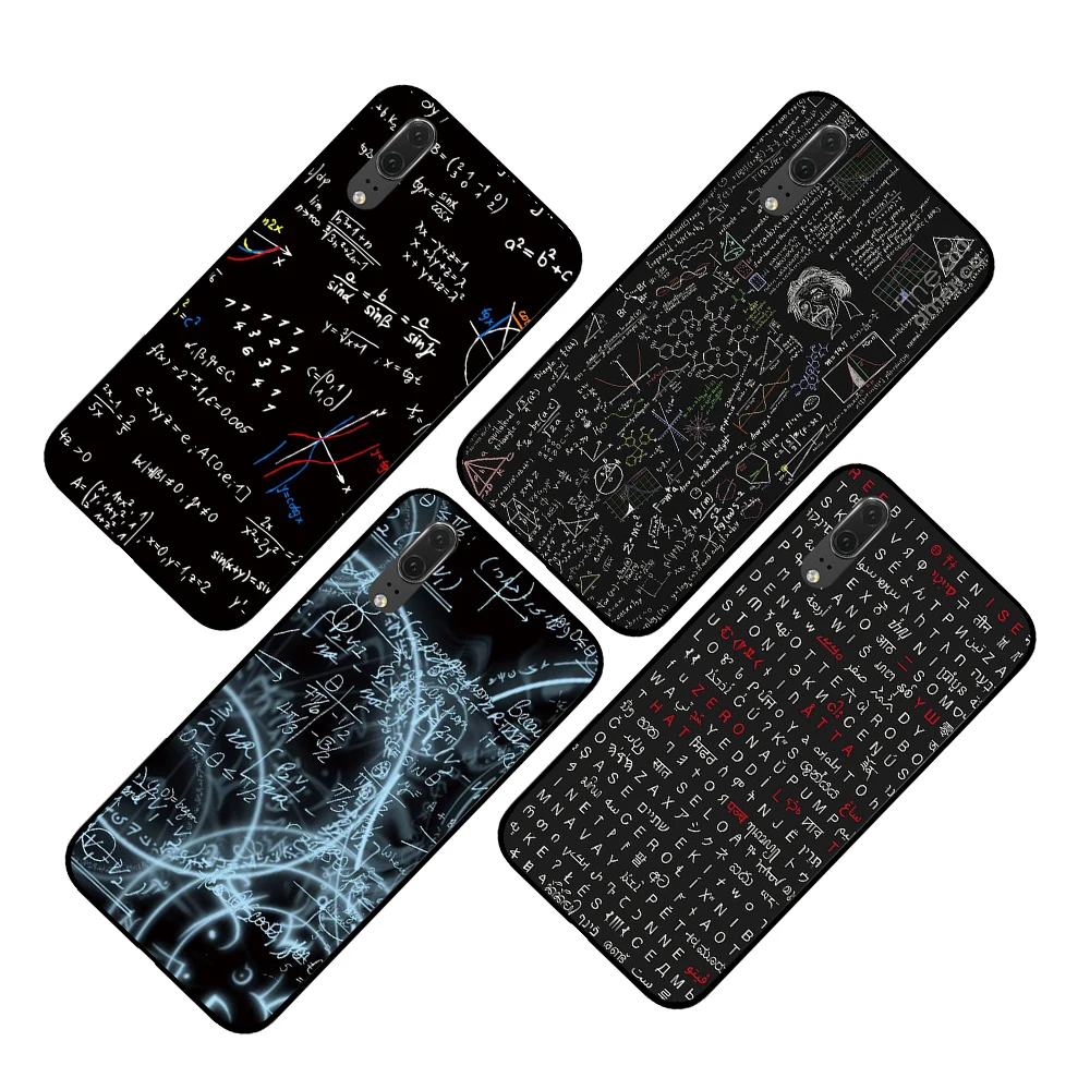 Математика формула цифр Pi черный чехол для телефона huawei P30 P20 mate 10 20 Pro Lite Nova 3 4 3i чехол
