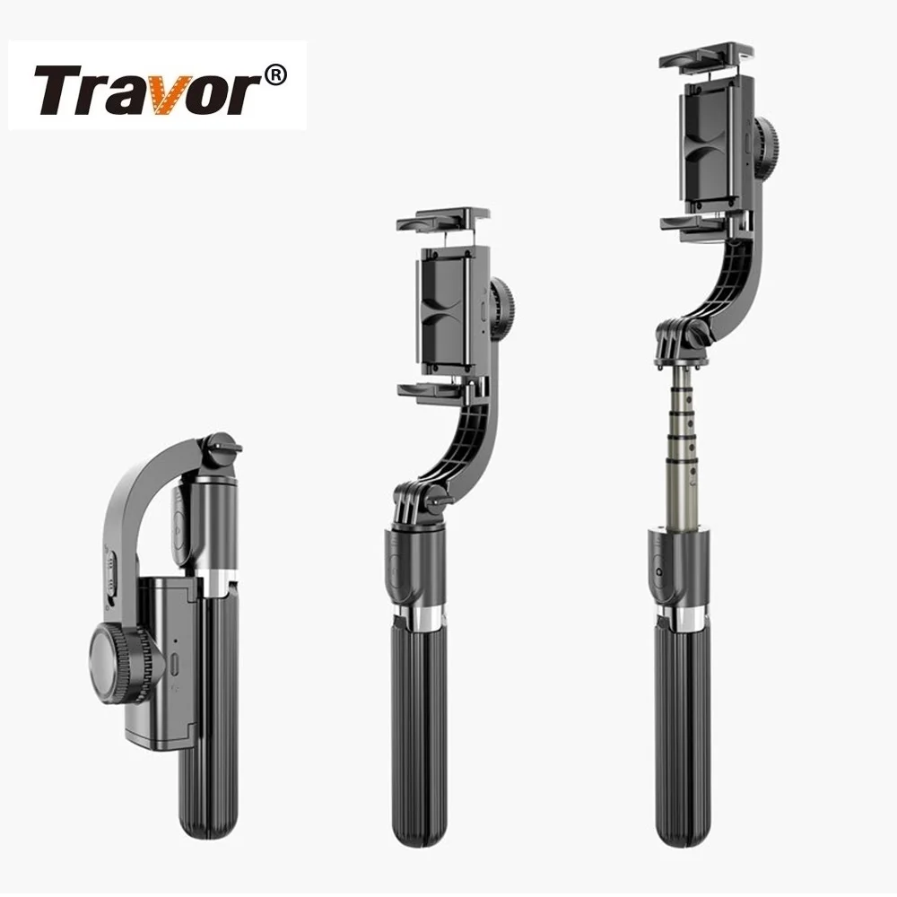 Travor анти встряхивание телефон Gimbal стабилизатор селфи палка одиночный вал