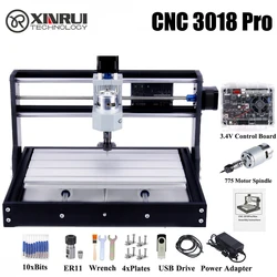 Graveur Laser pour bois, PCB, PVC, Machine GRBL CNC 3018 PRO, fraisage ER11 
