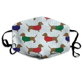 

Comfortable Two Layer Dust Mask, Soft Funny Dachshund Face Mask Cover Mouth for Adults and Teens