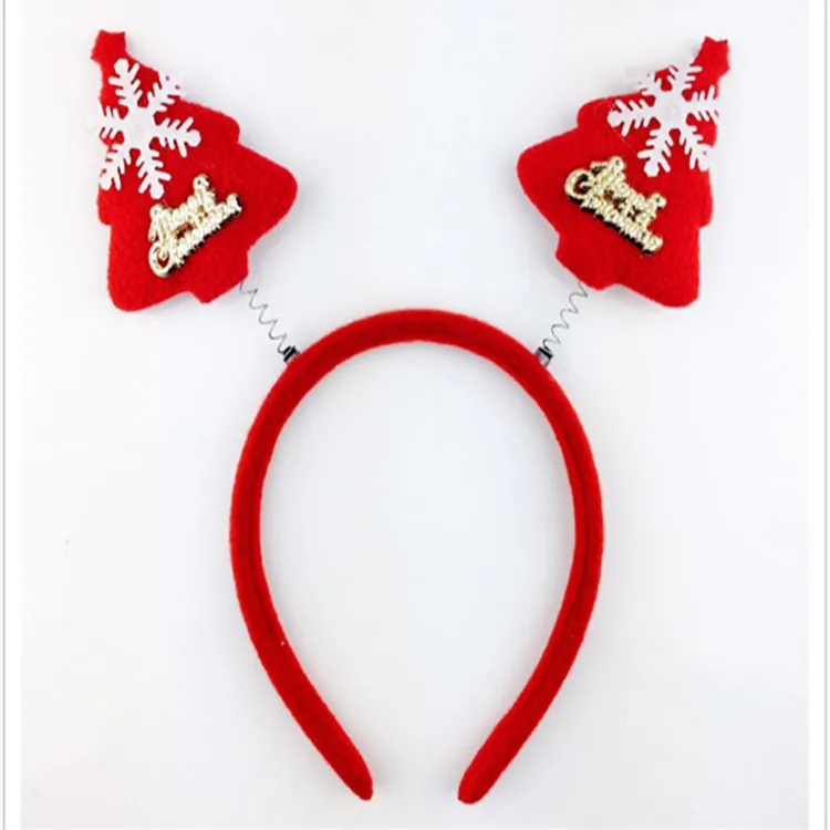 Cute Christmas Theme Headband Santa /Snowman /Deer /Bear/ Glove Non-woven Kids Adults Head Clasp Xmas Gift Home Decoration - Цвет: K