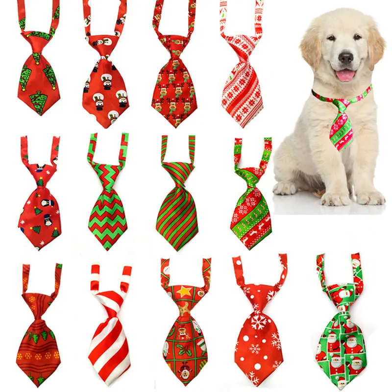 

Christmas Pet Dog Neckties Ties Handmade Adjustable Pet Dog Ties Festival Neckties Dog Grooming Accessories Supplies