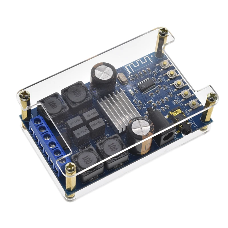 

50W*2 Bluetooth Dual Channel Stereo Amplifier Board Digital Home Audio Bluetooth Amplifier DIY Module with Case DC4.7-27V