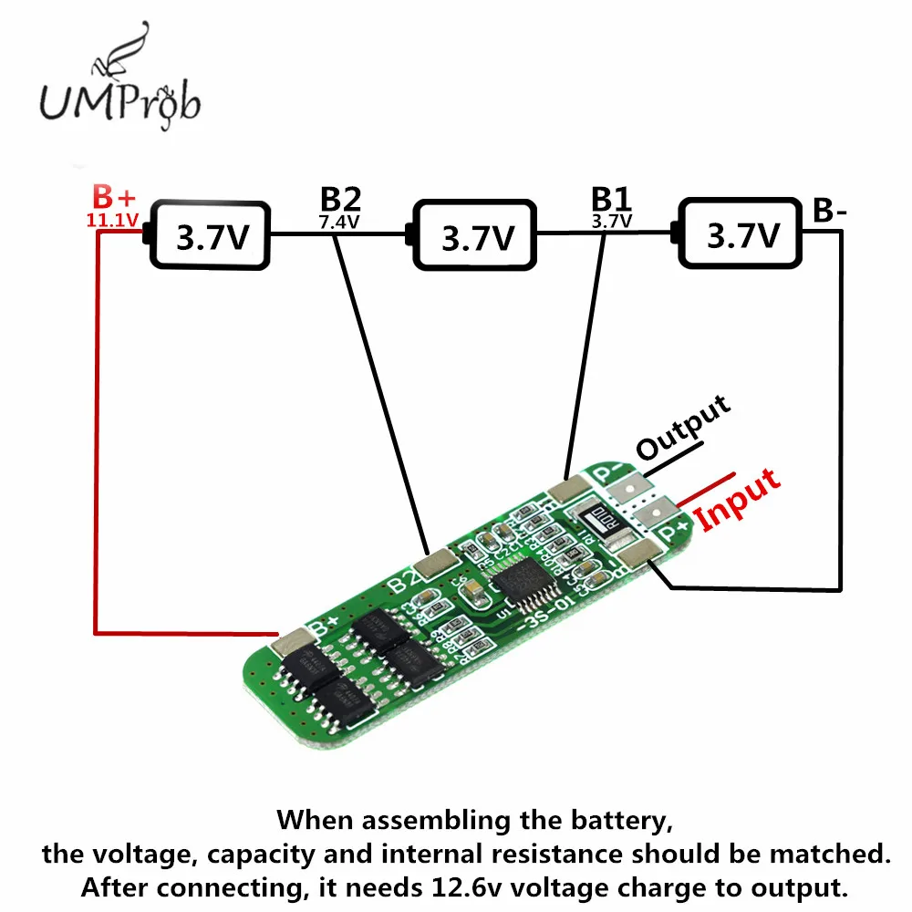 3S 6A Li Ion 12V 18650 BMS PCM Защитная плата bms pcm для литий ионного аккумулятора