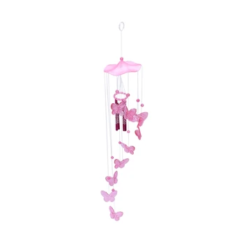

Wind chime sound tubes Butterfly Feng Shui windchimes House Decoration, Pink