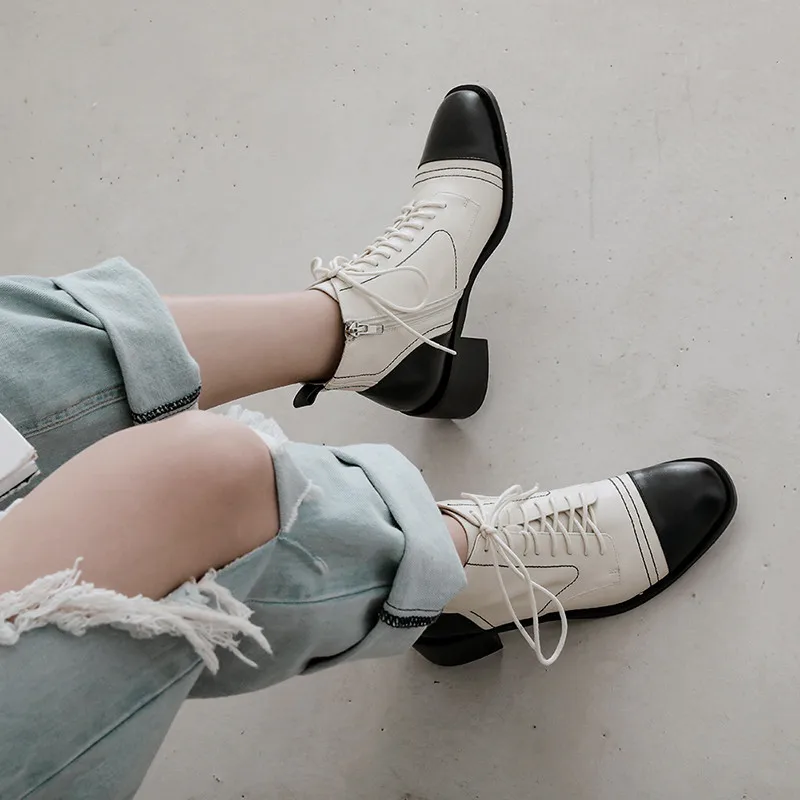 FEDONAS Brand Design Women Genuine Leather Ankle Boots Autumn Winter Party Basic Shoes Woman Side Zipper Round Toe Short Boots
