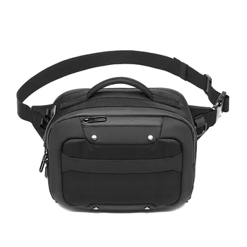 

OZUKO Multifunction Waterproof Waist Bag Men USB Crossbody Belt Bag Small Phone Pouch Bags Male Short Travel Chest Fanny Pack