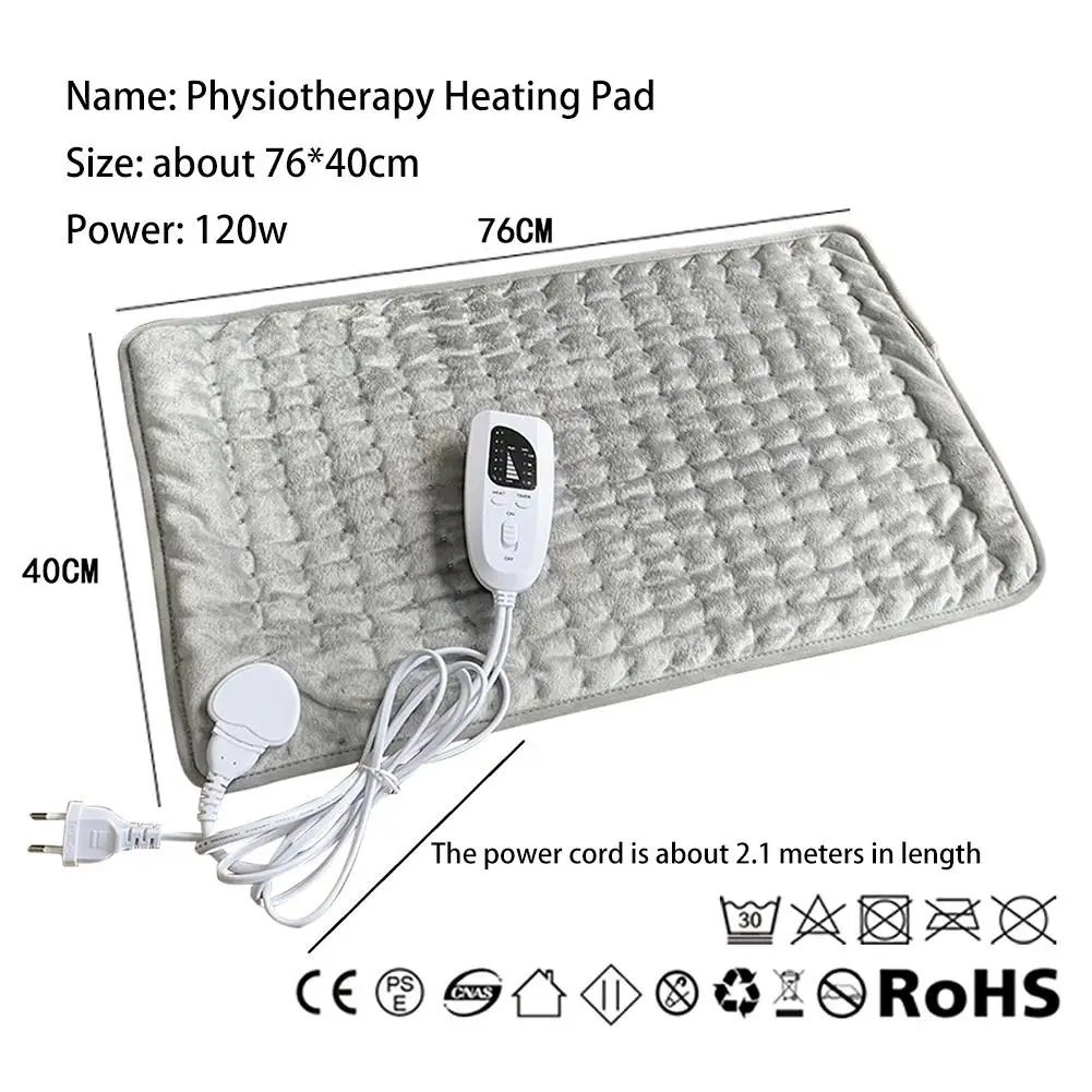 Heating Pad Electric Heating Pad Small Electric Heating Blanket Heating Pad 76*40cm LED Indication Physiotherapy Heating Pad