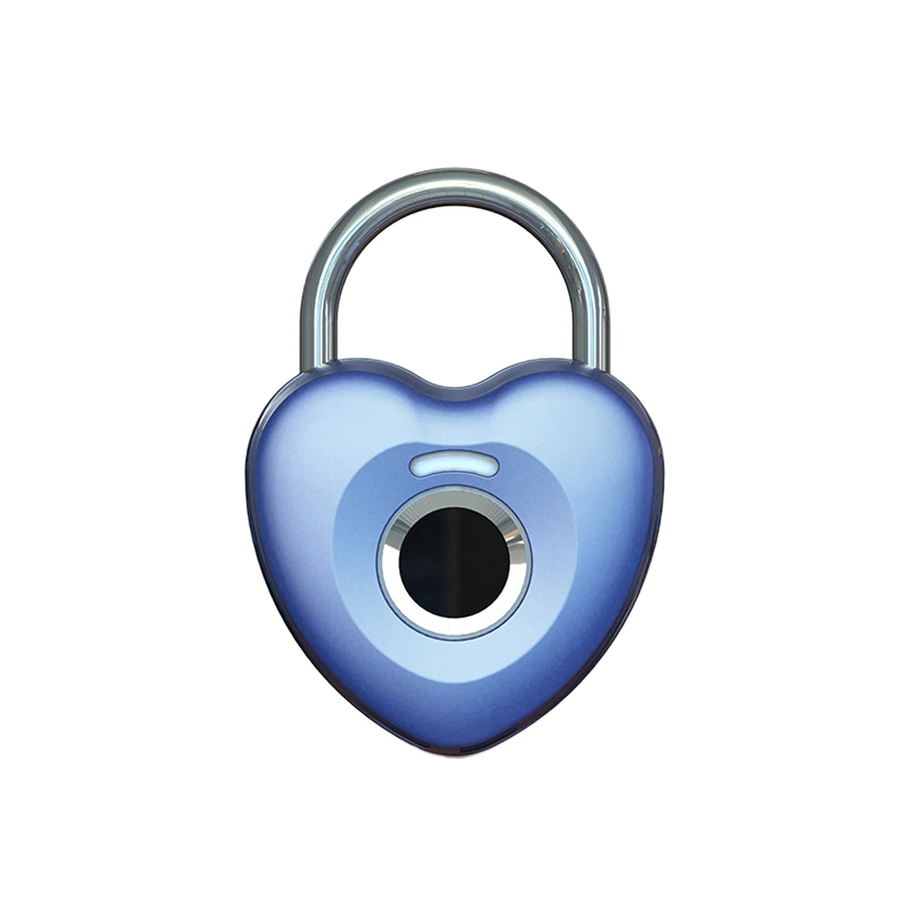 

Heart Shape Portable Electronic Lock Fingerprint Padlock USB Rechargeable Protective Smart Keyless Home Security Easy Install