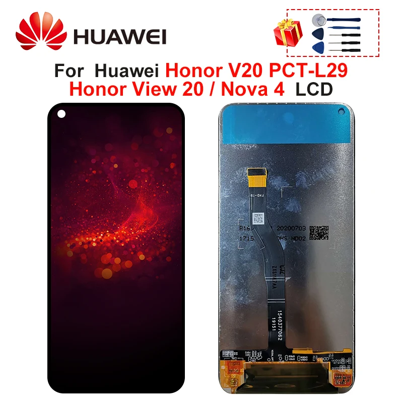 6.4&quot For Huawei Nova 4 LCD VCE-AL00 VCE-TL00 Display V20 Touch Screen Digitizer View 20Replacement Assembly Parts | Мобильные