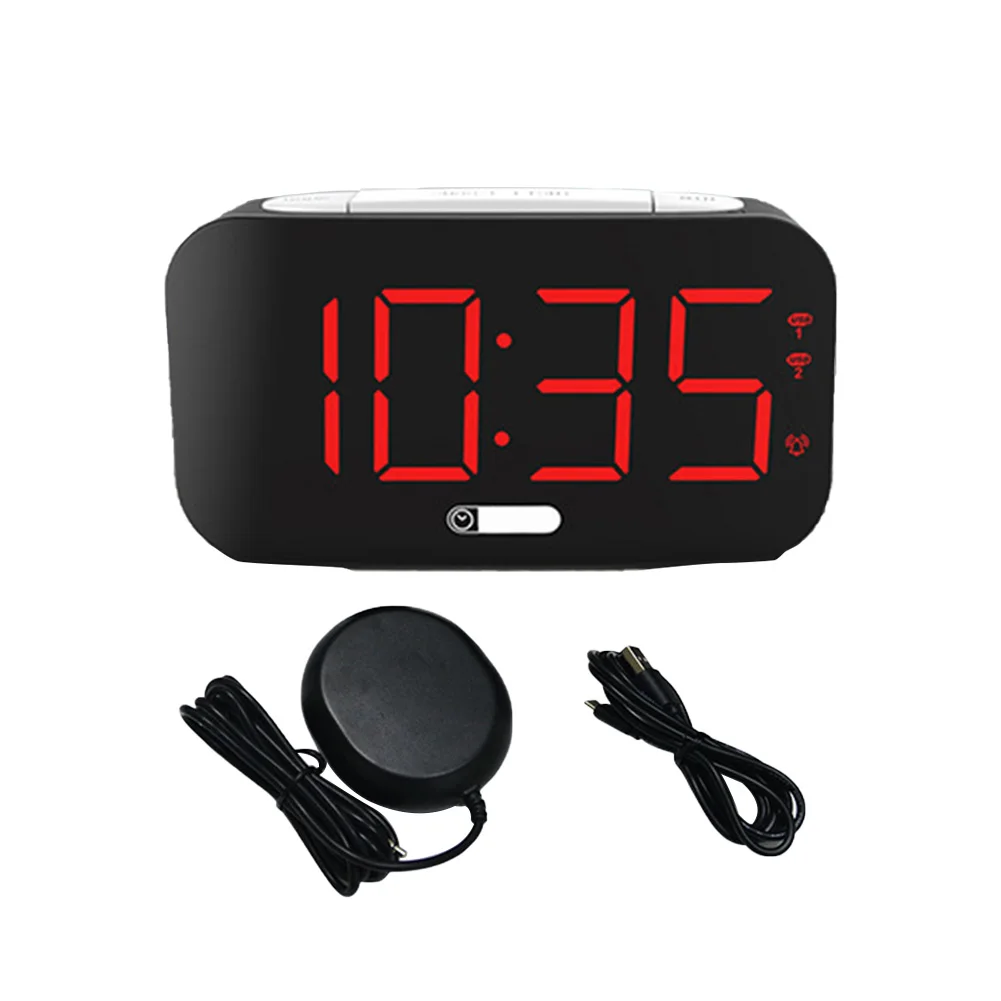 For Bedroom Night Light Home Electric Alarm Clock Vibrating Adjustable