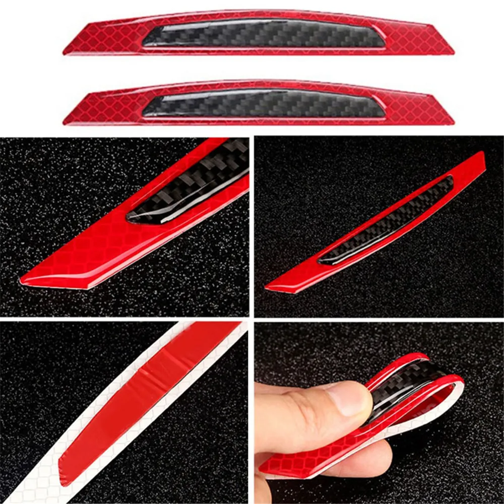 4 шт. двери автомобиля бампер Стикеры Предупреждение Марк сторона Анти Царапины s