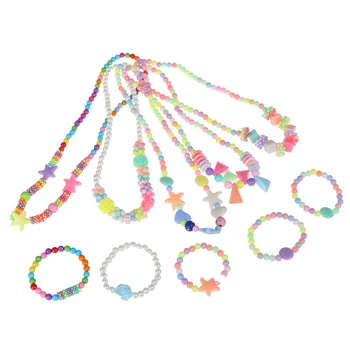 Naszyjnik z koralików dla dzieci kolorowe dziewczyny naszyjnik z gumy do żucia ręcznie robiona biżuteria dla dzieci zabawki z cukierków-kolorowe akryle z koralików dla dzieci tanie i dobre opinie CN (pochodzenie)