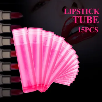 

15pcs Rose red Lipstick Empty Tube Wax Tube Lipstick DIY Lipstick Tube Cosmetic Packaging Bottle 5g