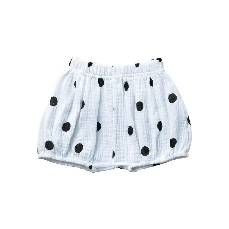 0-3T Newborn Baby Boy Girl Kids Shorts Bottoms Cartoon Print Elastic Waist PP Linen Bloomer Panties
