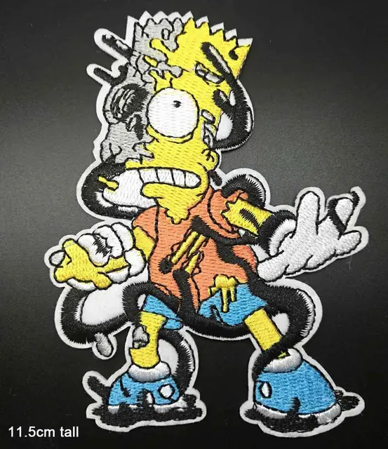 Disney The Simpsons Iron On Embroidered Clothes Patches For Girl Woman Clothing Stickers Garment Wholesale 2