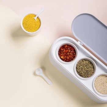 

Seasoning Jar Set Home Kitchen Condiment Box Combination Creative Ceramic Inner Jar
