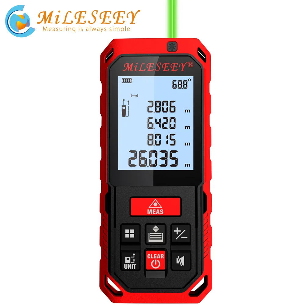 Лазерный дальномер Mileseey S2 100 м цифровой лазерный дальномер|Лазерные дальномеры| |