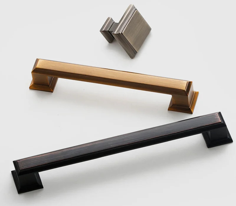  2pcs free shipping  96mm shipping Anti-copper 64mm hidden Handle Matte black Kitchen Cabinets Pulls cupboard 128mm cup shell handle  