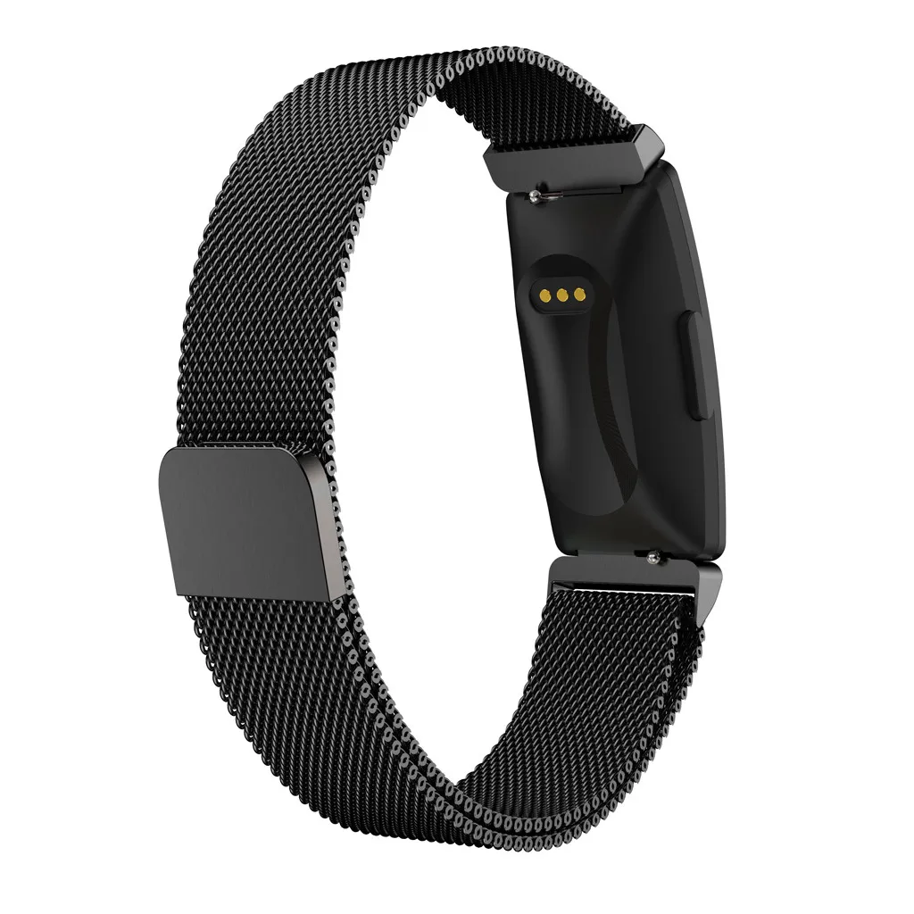 Замена аксессуары Миланской магнитного ремешок для Fitbit Inspire - Цвет: Черный