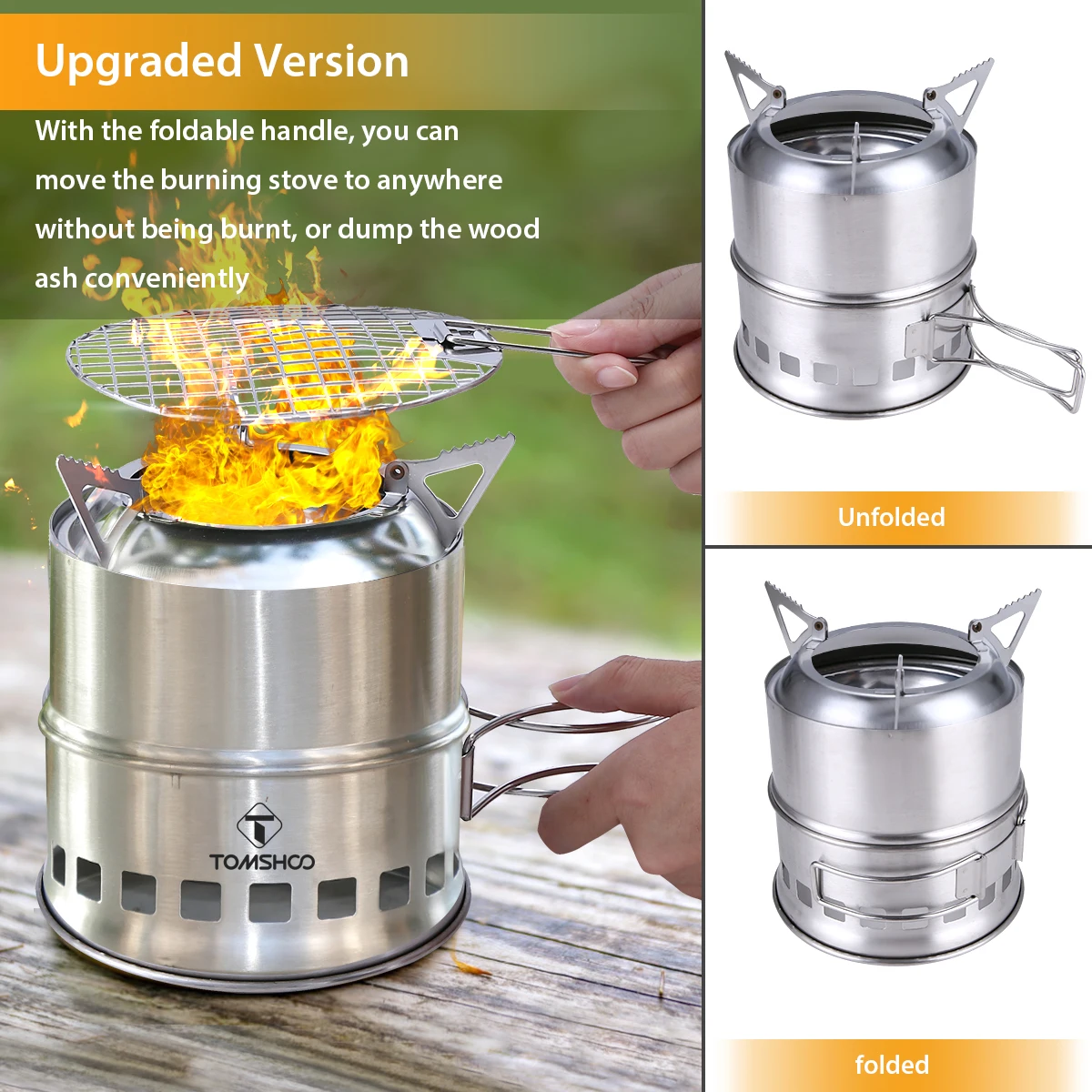 Wood Alcohol Camping Stove | Tomshoo Outdoor Stove Wood | Folding Camping  Wood Stove - Outdoor Stove u0026 Accessories - Aliexpress