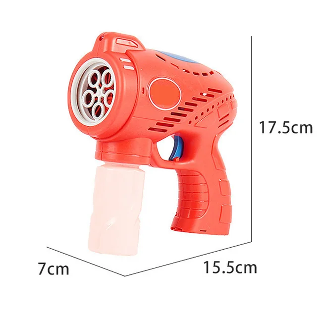Electric Bubble Machine Flashing Light Music Automatic Bubble Blower Soap water Bubbles Maker Gun for Children Kid Outdoor Toys 5